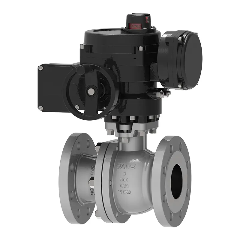 Elektrikli iki parçalı flanşlı yüzer bilyalı valf